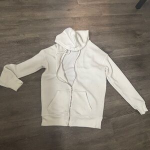 White Zip-Up Hoodie